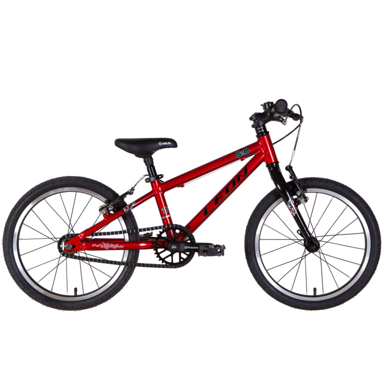Bērnu velosipēds AL 18" Leon GO Vbr rāmis - 9" sarkans ar melnu