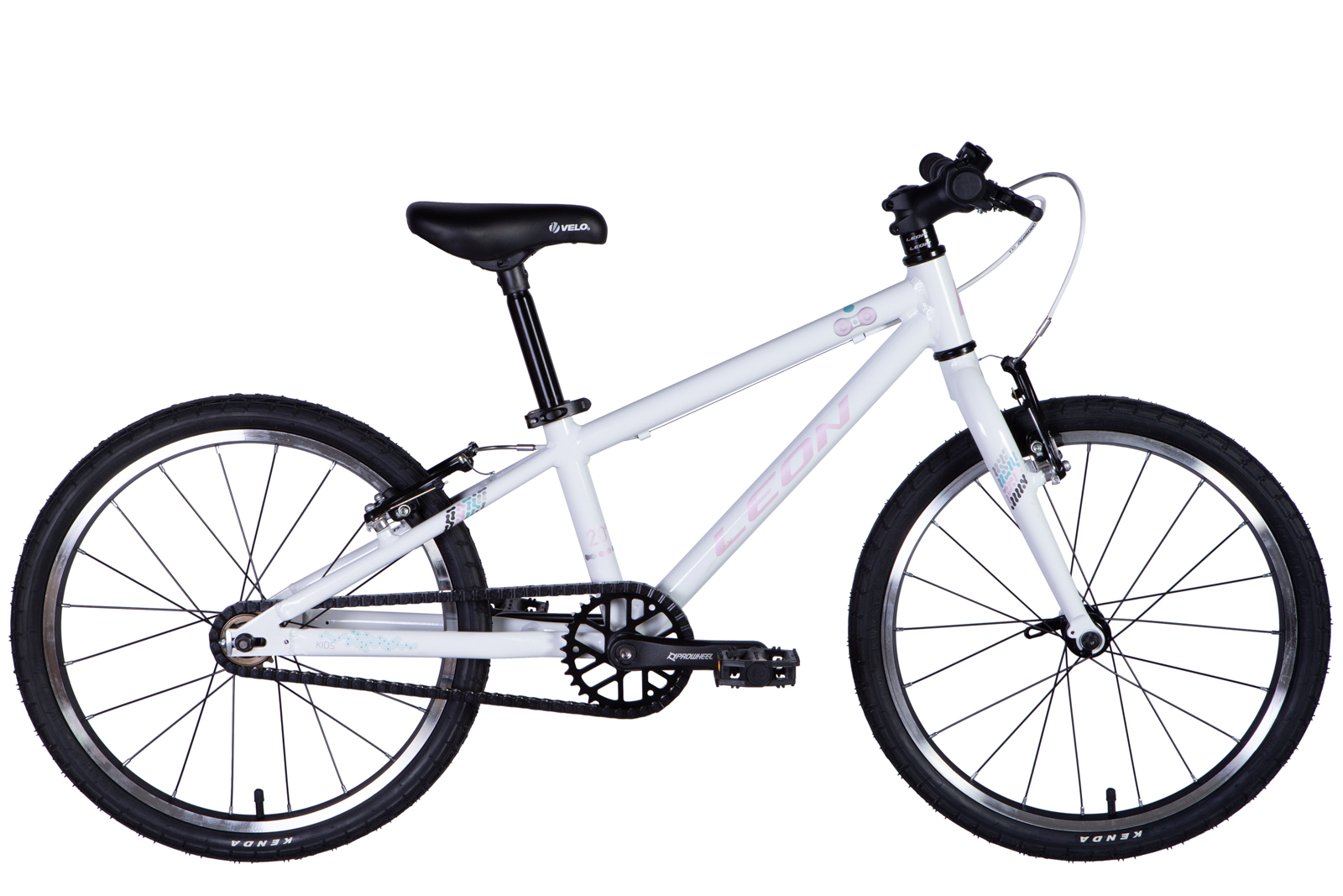 Bērnu velosipēds AL 20" Leon GO Vbr rāmis-10" balts ar rozā zvans Bērnu velosipēds AL 20" Leon GO Vbr rāmis-10" balts ar rozā zvans