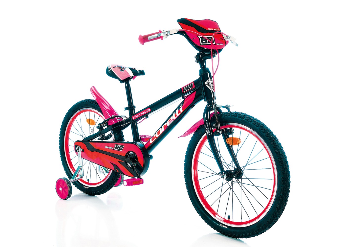 Bērnu velosipēds Corelli Formula 20" melns - sarkans Bērnu velosipēds Corelli Formula 20" melns - sarkans