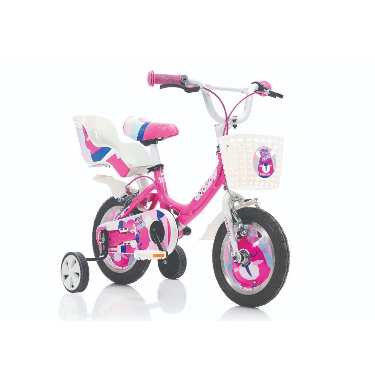 Bērnu velosipēds Corelli GooGoo 12" - 8'' balts - rozā