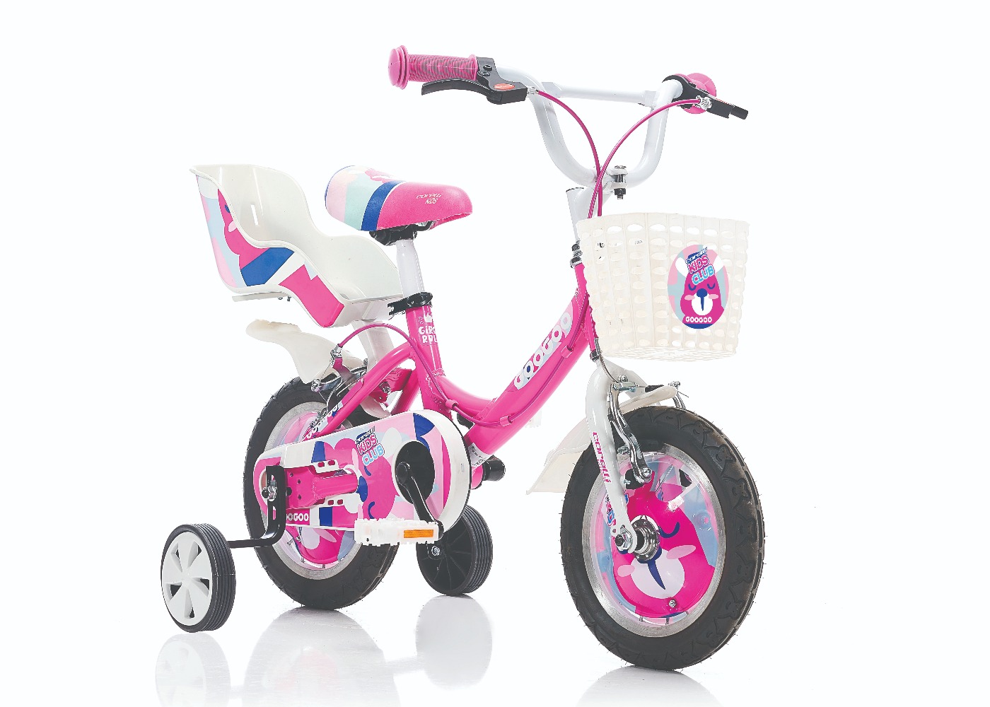 Bērnu velosipēds Corelli GooGoo 12" - 8'' balts - rozā Bērnu velosipēds Corelli GooGoo 12" - 8'' balts - rozā