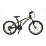 Bērnu velosipēds Corelli Snoop 3.3 20" - 10'' melns - dzeltens