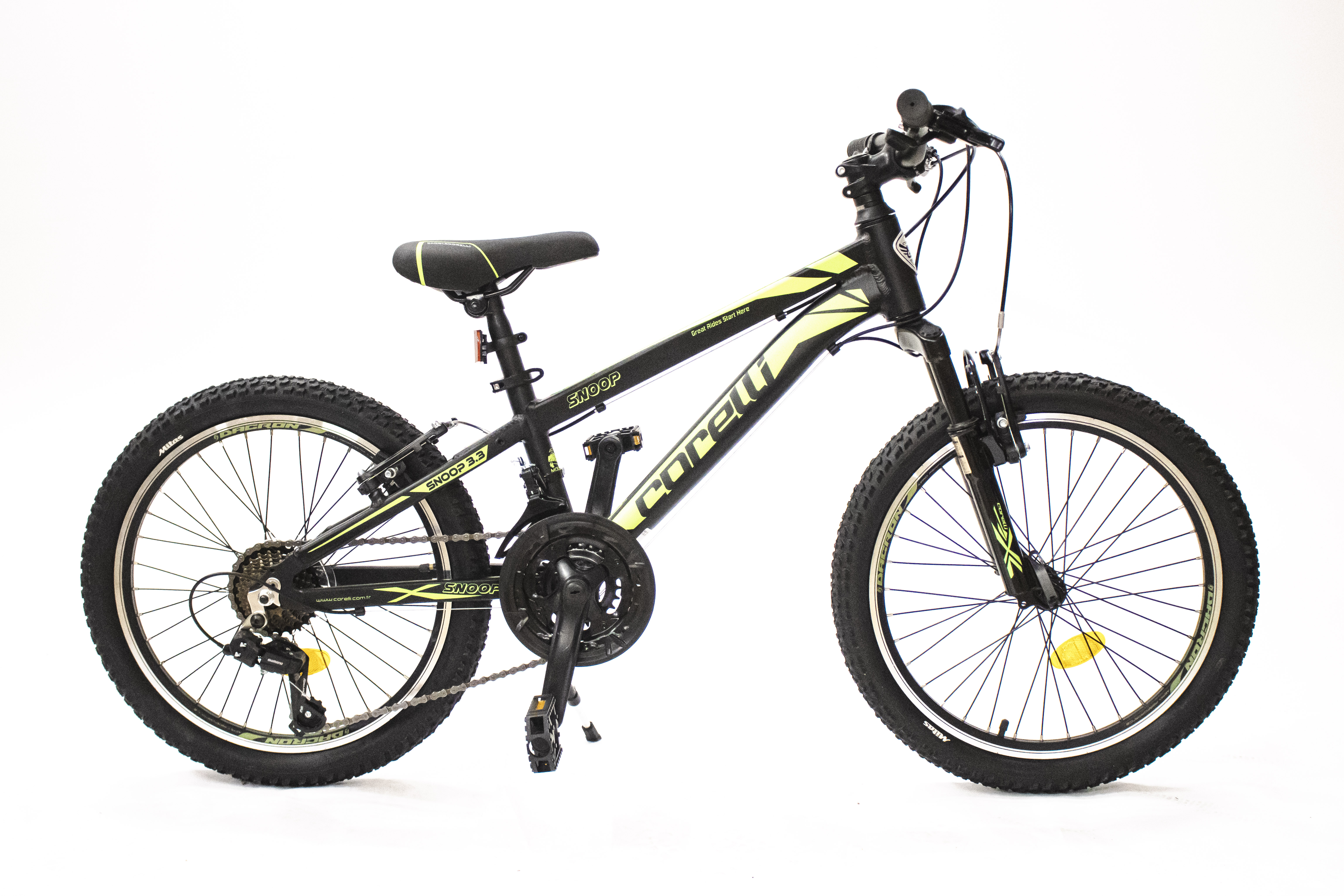 Bērnu velosipēds Corelli Snoop 3.3 20" - 10'' melns - dzeltens Bērnu velosipēds Corelli Snoop 3.3 20" - 10'' melns - dzeltens