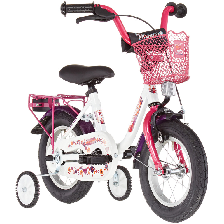 Bērnu velosipēds Vermont Girly 12" - 8'' balts/rozā
