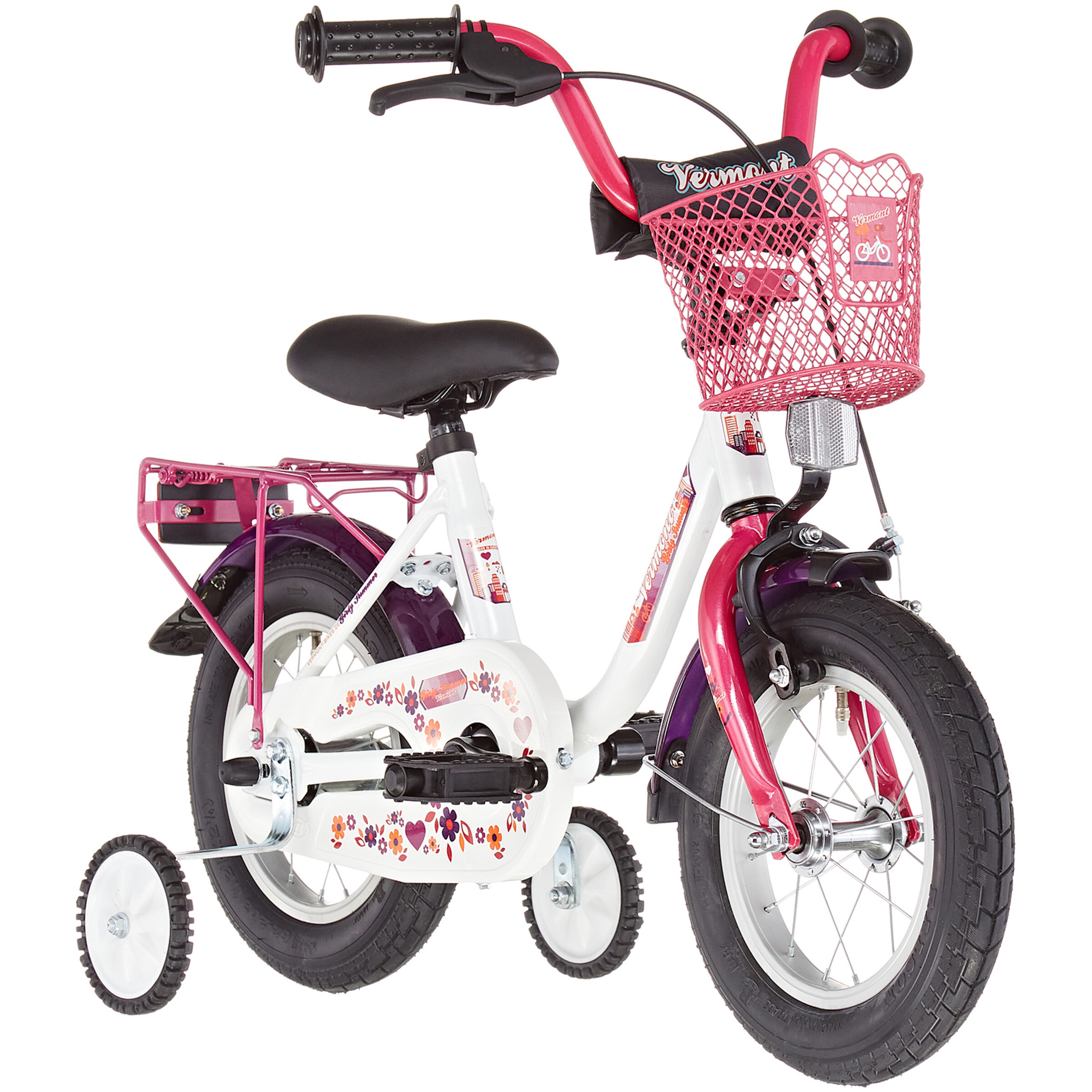 Bērnu velosipēds Vermont Girly 12" - 8'' balts/rozā Bērnu velosipēds Vermont Girly 12" - 8'' balts/rozā