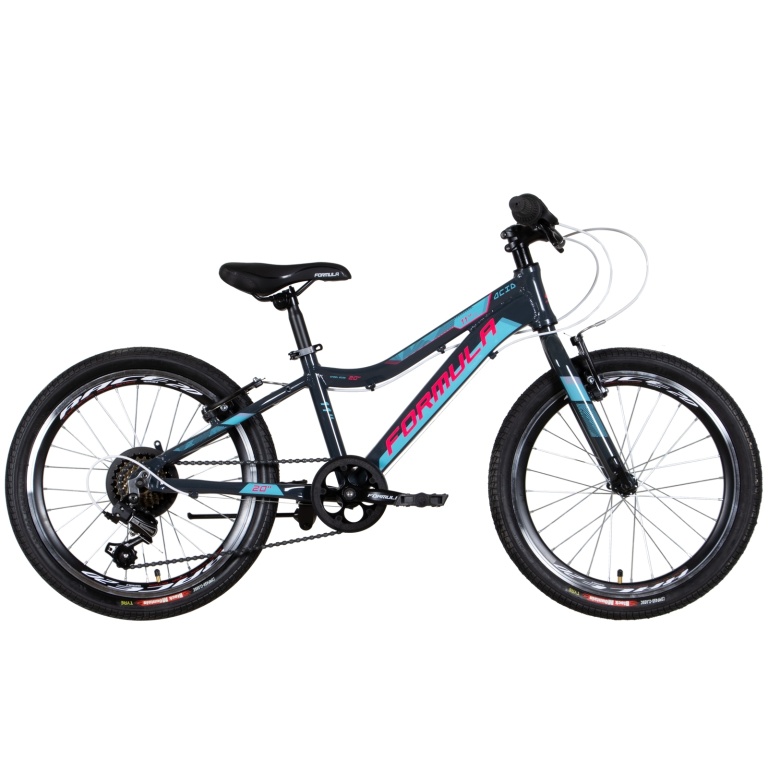 Bicycle AL 20 Formula ACID Vbr frame-11" grey-pink with light blue 2022