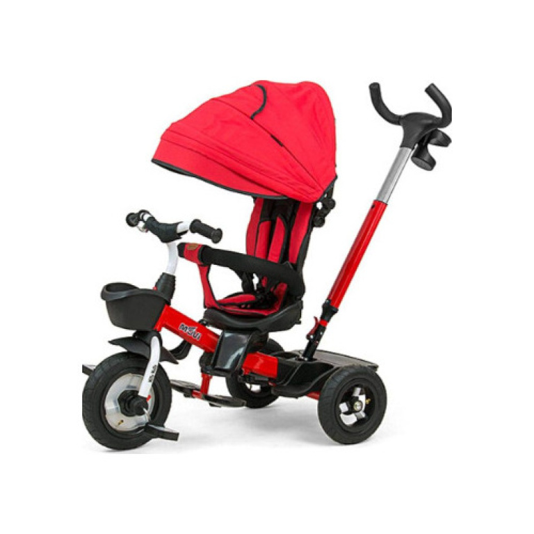 Daudzfunkcionāls trīsriteņu velosipēds Milly Mally Movi sarkans