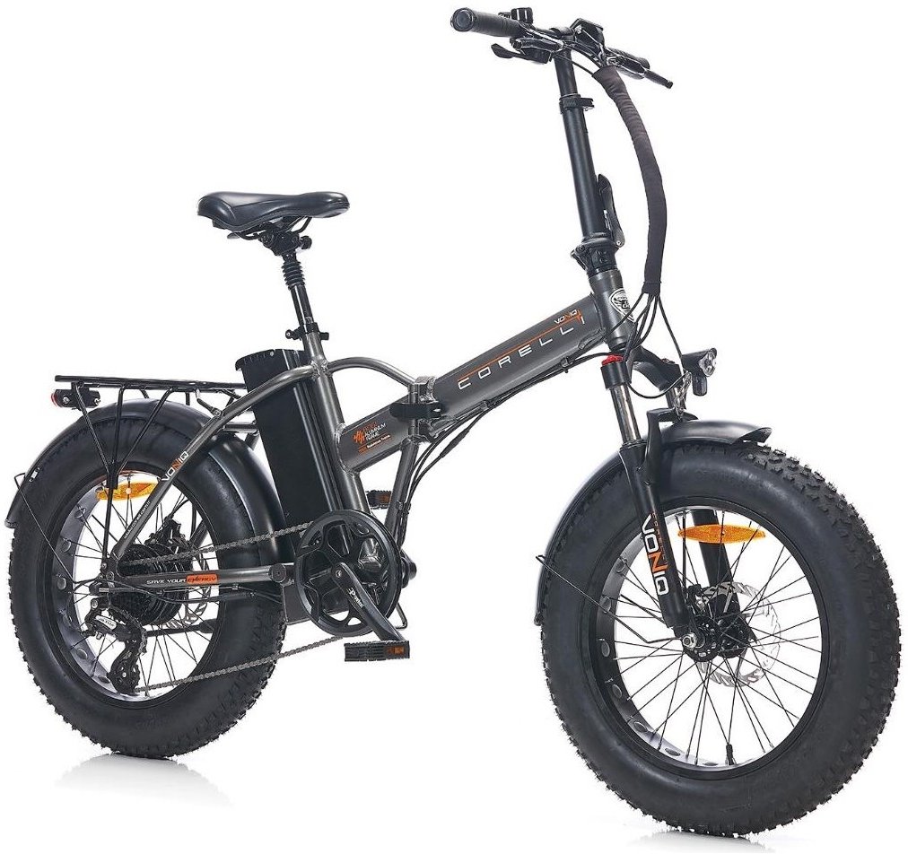 Elektriskais velosipēds Corelli Voniq salokāms 20" pelēks Elektriskais velosipēds Corelli Voniq salokāms 20" pelēks