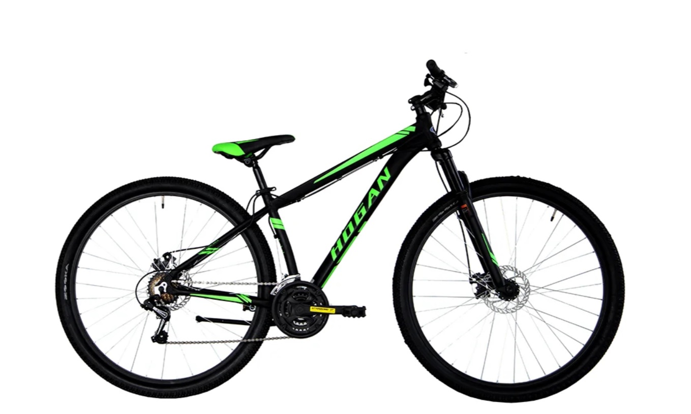 Itāļu Kalnu velosipēds Hogan MTB 29'' - 42cm melns/zaļš Itāļu Kalnu velosipēds Hogan MTB 29'' - 42cm melns/zaļš