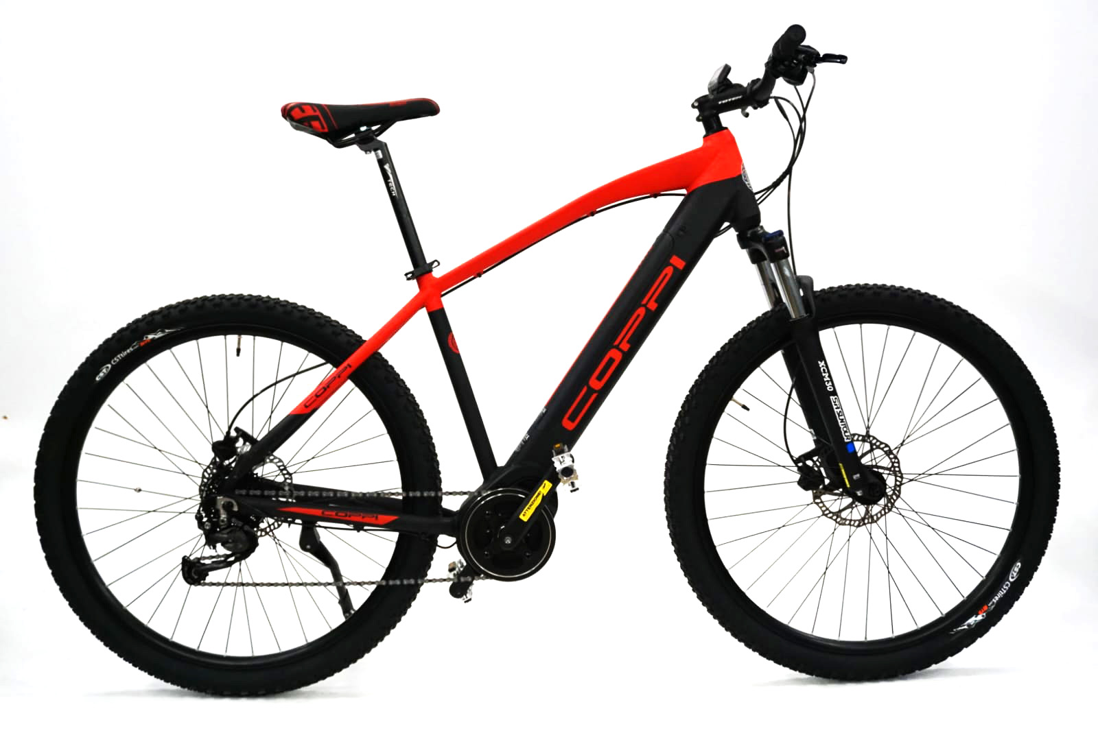 Kalnu elektriskais velosipēds Coppi MTB E-BIKE 29" melns - sarkans Kalnu elektriskais velosipēds Coppi MTB E-BIKE 29" melns - sarkans