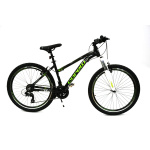 Kalnu velosipēds Corelli VIA 1.0 MTB 26" - 16'' melns/zaļš