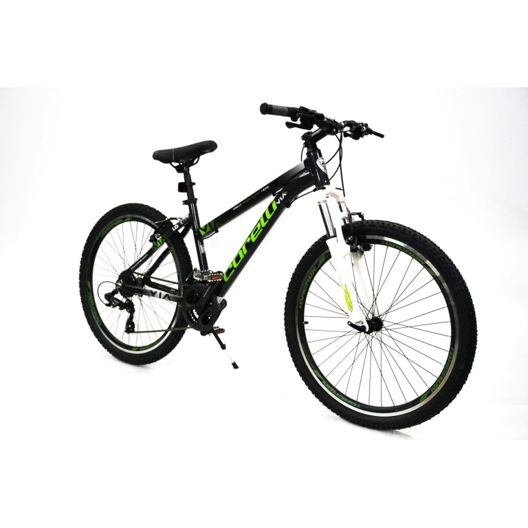 Kalnu velosipēds Corelli VIA 1.0 MTB 26" - 16'' melns/zaļš
