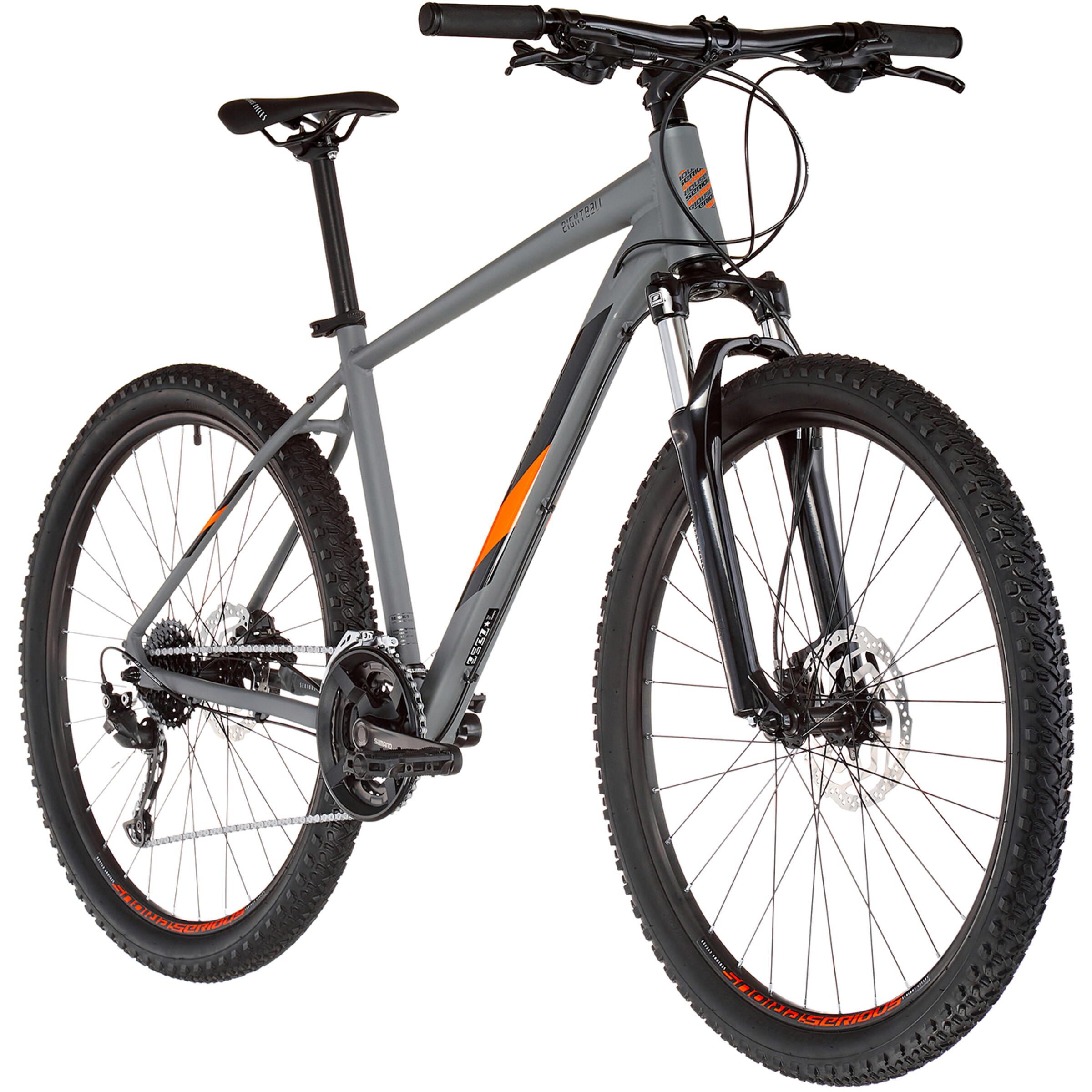 Kalnu velosipēds Serious Eight Ball Disc 27.5" - 54cm pelēks/oranžs Kalnu velosipēds Serious Eight Ball Disc 27.5" - 54cm pelēks/oranžs