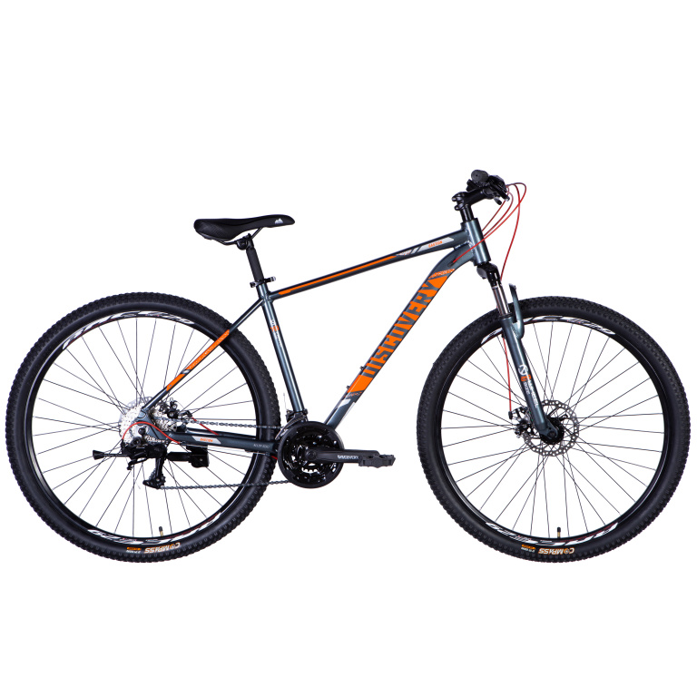 MTB velosipēds 29" Discovery TopVelo BASTION MD CS rāmis-48 cm pelēks ar oranžu