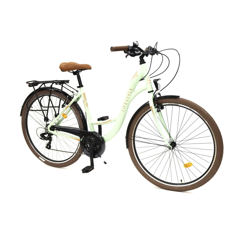 Pilsētas velosipēds Corelli Lifestyle 2.0 26'' - 18'' zaļš - brūns