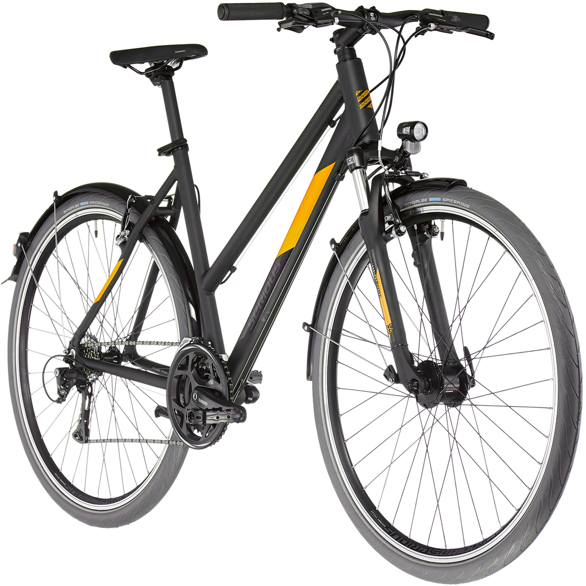 Pilsētas velosipēds Serious Cedar Street trapeze 28'' - 48cm melns/oranžs Pilsētas velosipēds Serious Cedar Street trapeze 28'' - 48cm melns/oranžs