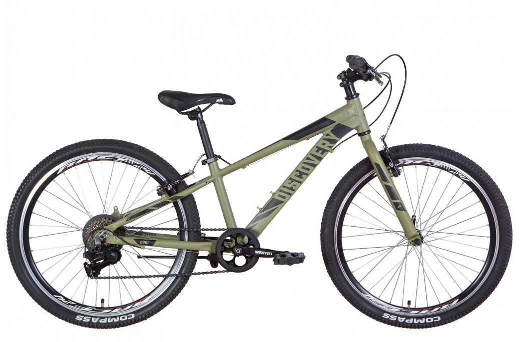 Velosipēds AL 24" Discovery QUBE Vbr Rāmis-11.5" Khaki (matēts) Velosipēds AL 24" Discovery QUBE Vbr Rāmis-11.5" Khaki (matēts)