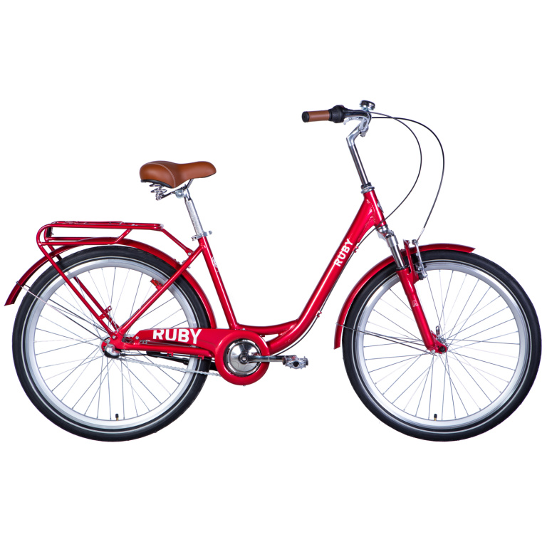 Velosipēds AL 26" Dorozhnik RUBY PH rāmis-17" sarkans ar dubļusargiem