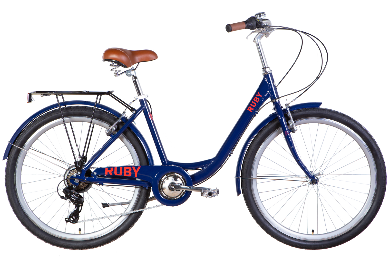 Velosipēds AL 26" Dorozhnik RUBY Vbr rāmis-17" tumši zils ar aizmugurējo bagāžnieku St Velosipēds AL 26" Dorozhnik RUBY Vbr rāmis-17" tumši zils ar aizmugurējo bagāžnieku St