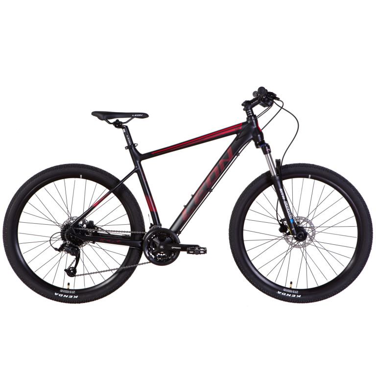 Velosipēds AL 27.5" Leon XC-80 AM Hydraulic lock out HDD rāmis-18" melns ar sarkanu (m)