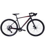 Velosipēds AL 28" Leon GR-90 HDD rāmis-L" melns ar sarkanu (m)