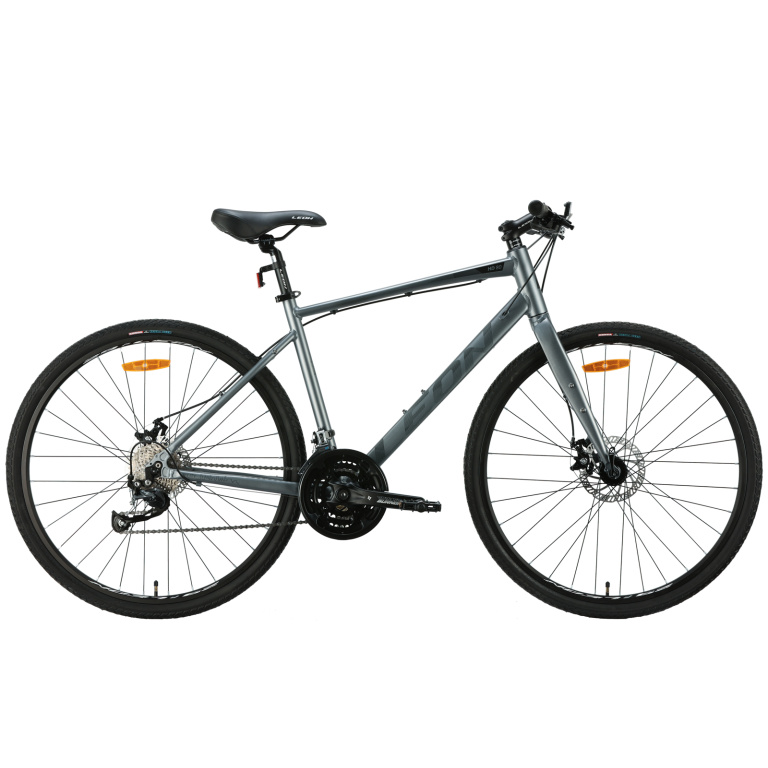 Velosipēds AL 28" Leon HD 80 DD rāmis - 19" pelēks ar melnu (m)