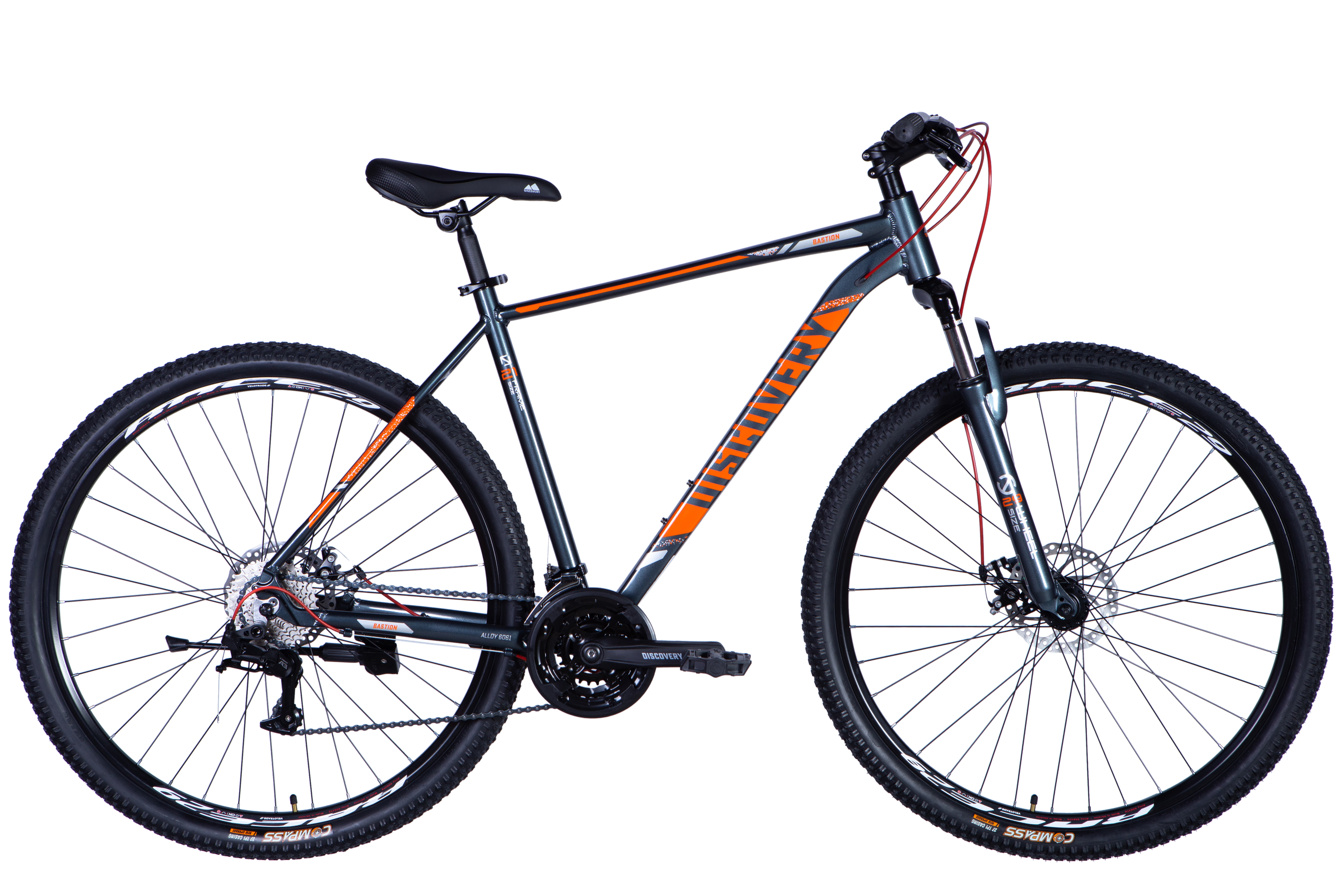 Velosipēds AL 29" Discovery TopVelo BASTION DD CS rāmis-21" pelēks ar oranžu Velosipēds AL 29" Discovery TopVelo BASTION DD CS rāmis-21" pelēks ar oranžu