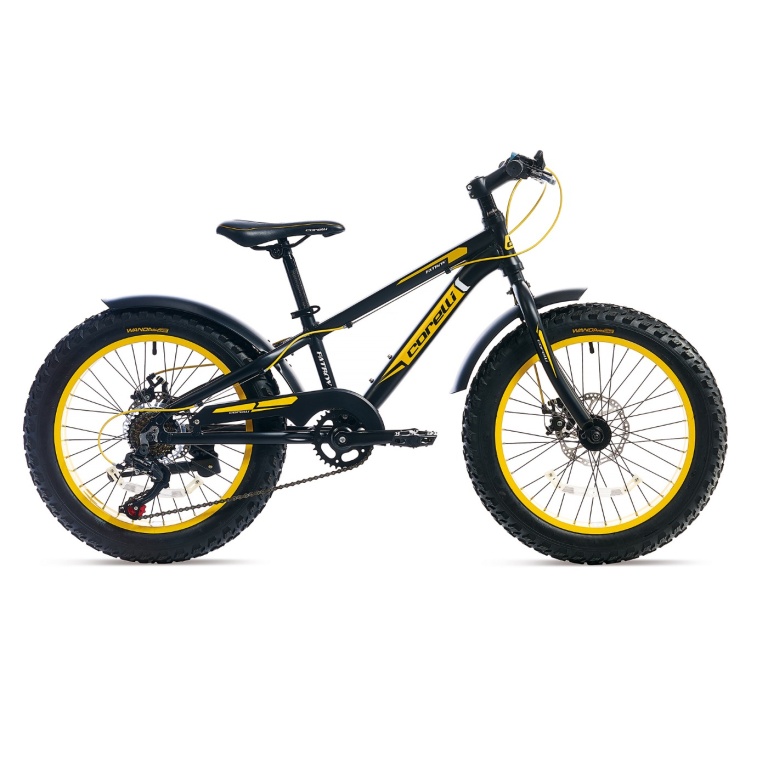 Velosipēds Corelli 20" FAT BIKE melns/dzeltens