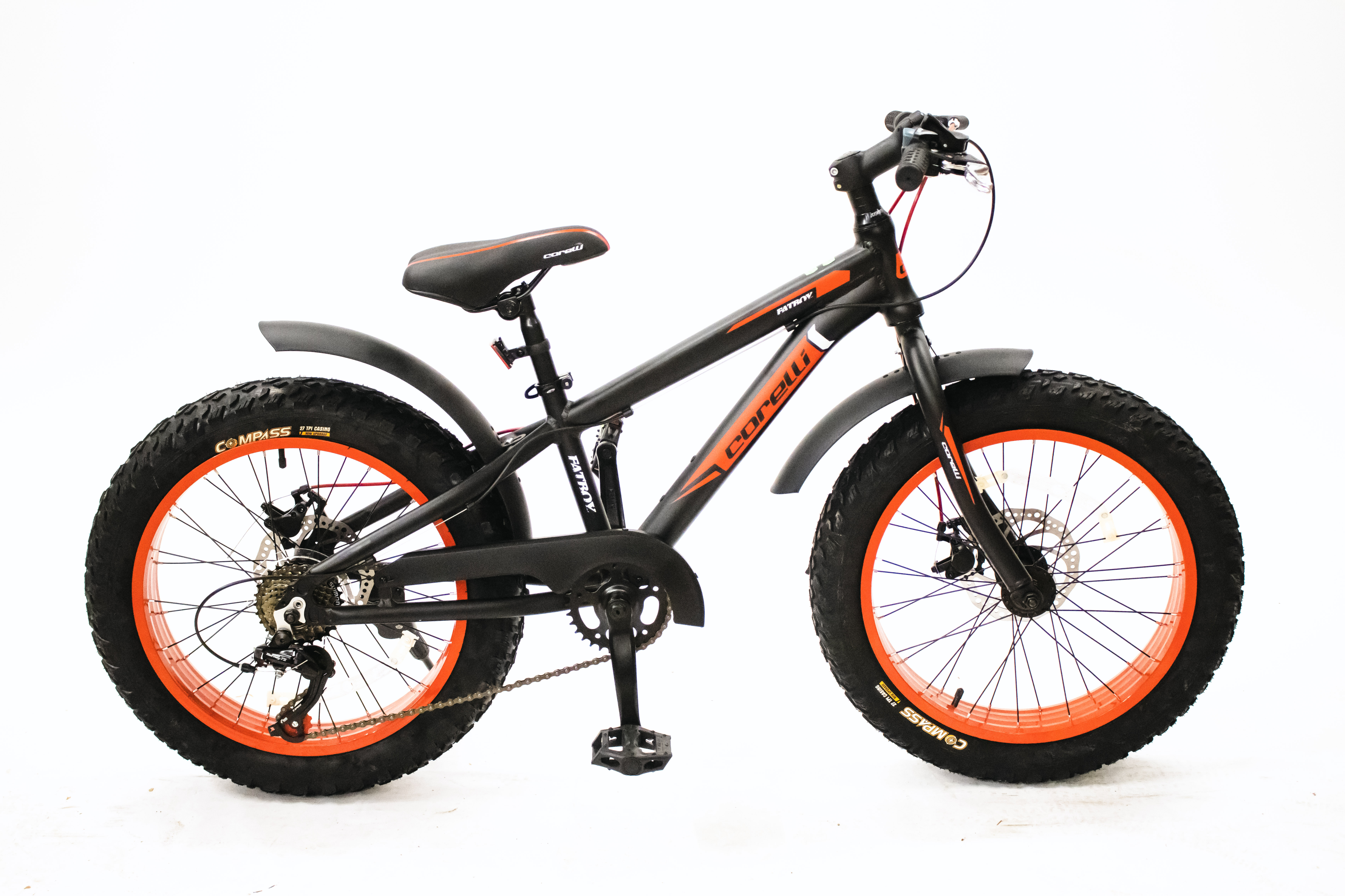 Velosipēds Corelli 20" FAT BIKE melns/sarkans Velosipēds Corelli 20" FAT BIKE melns/sarkans