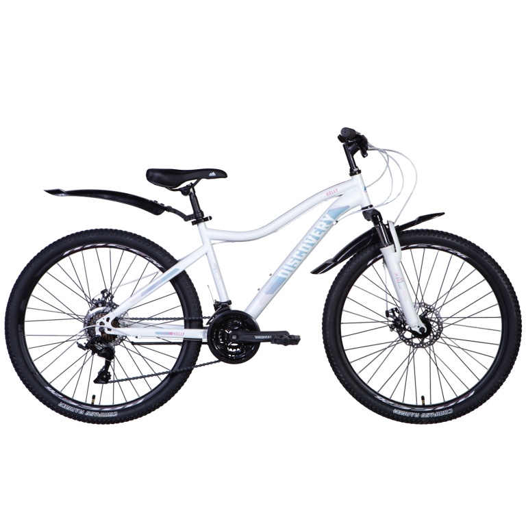 Velosipēds Discovery KELLY 26'' AM DD FREW frame-16'' white (matt) with mud Pl 2025