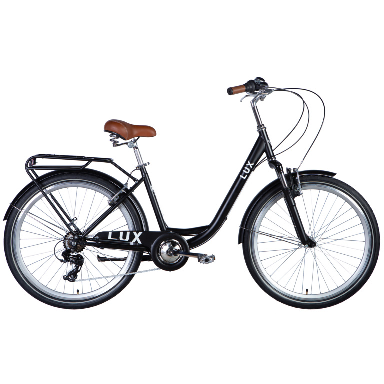 Velosipēds ST 26" Dorozhnik LUX Vbr FR rāmis-17" melns (matēts)