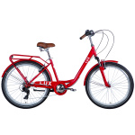 Velosipēds ST 26" Dorozhnik LUX Vbr FR rāmis-17" sarkans