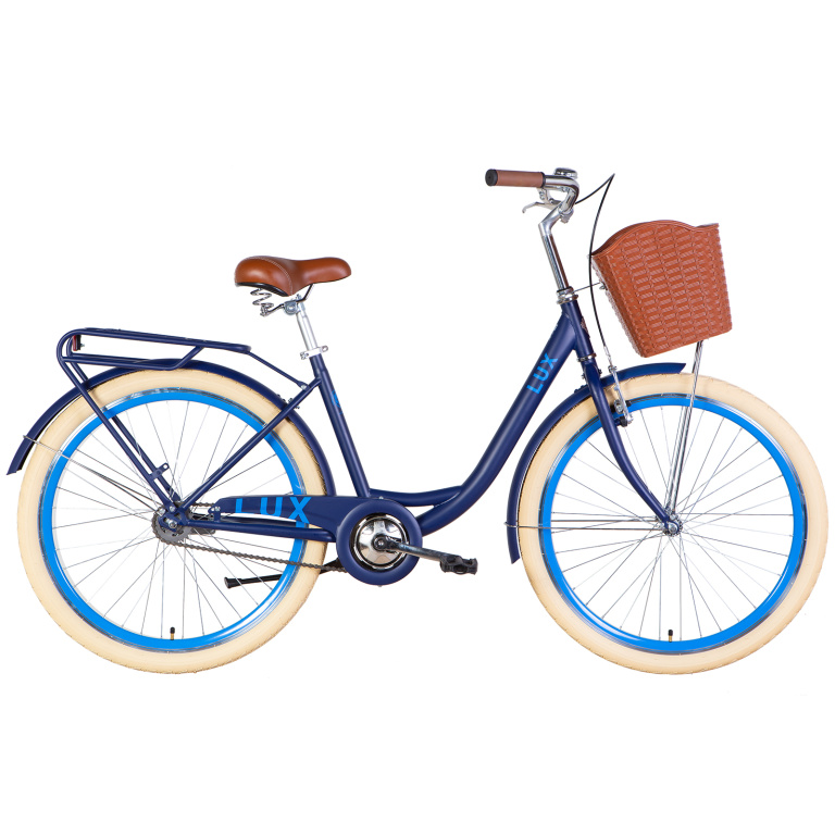 Velosipēds ST 26" Dorozhnik LUX Velosteel rāmis-17" zils-gaiši zils (m) ar aizmugurējo tērauda bagāžnieku