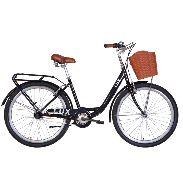 Velosipēds ST 26" Dorozhnik LUX planet. rāmis-17" melns (M) ar bagāžnieku