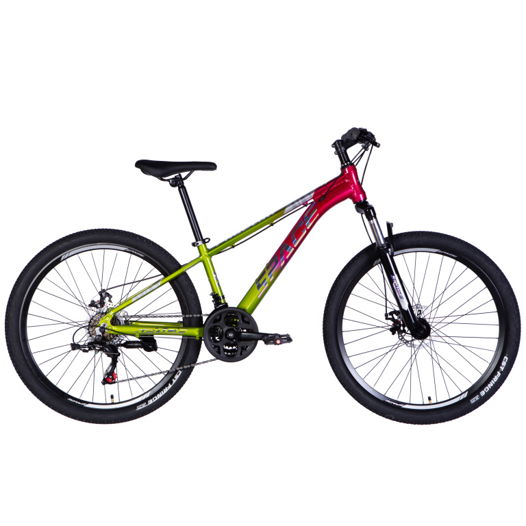 Kalnu velosipēds Formula SPACE PHAETON DD FR 26″ rāmis 13″ zaļš‑rozā 2025