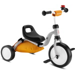 Balansa/mācību velosipēds PUKY Fitsch komplekts gaiši pelēks/sinepju krāsas