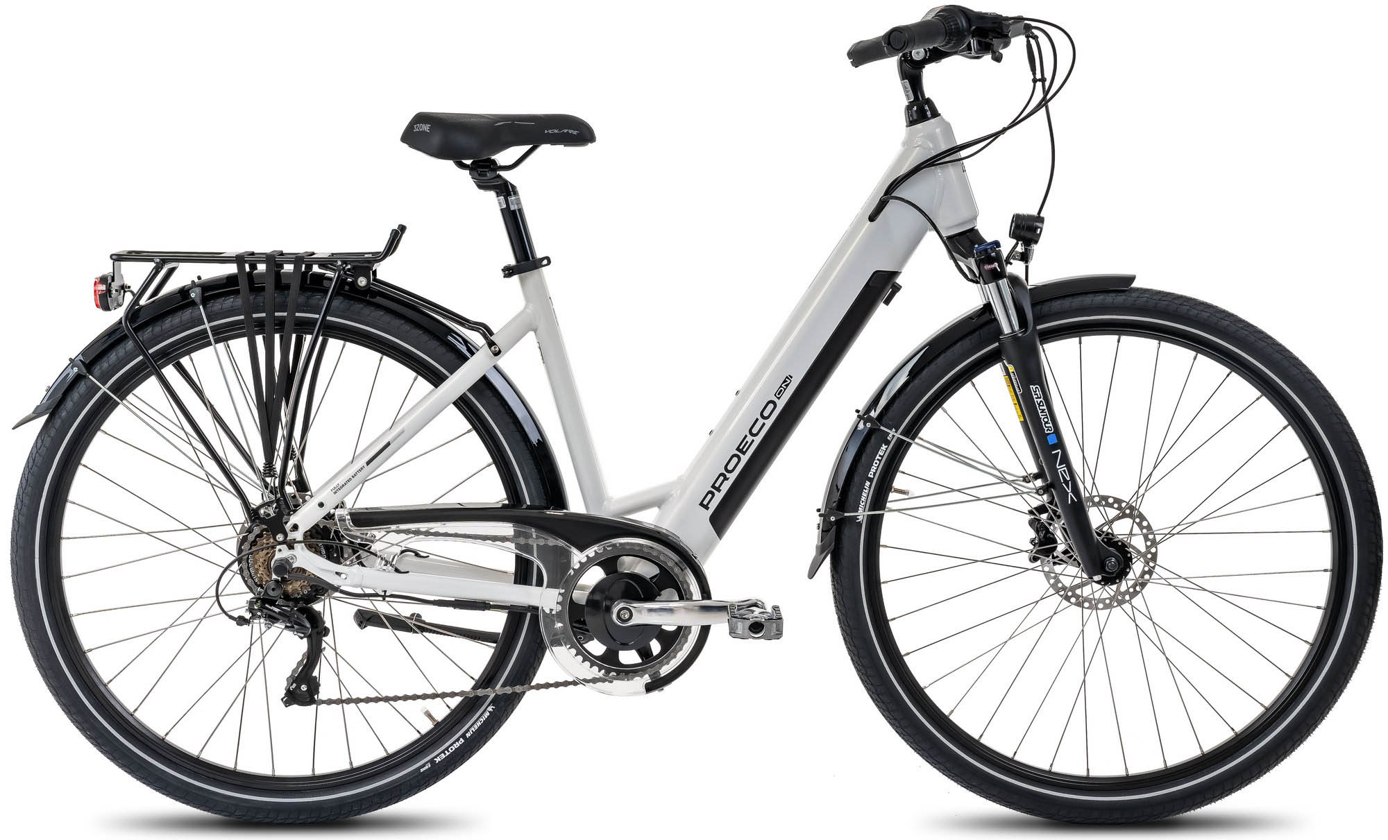 Elektriskais velosipēds ProEco:ON Wave LTD 1.0 504Wh white-black-17" / M Elektriskais velosipēds ProEco:ON Wave LTD 1.0 504Wh white-black-17" / M