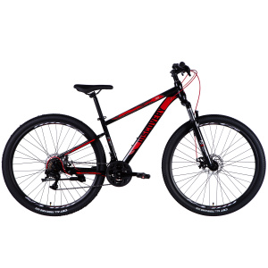 Kalnu velosipēds Discovery TREK 29″ DD FR rāmis 16″ melns/sarkans 2025