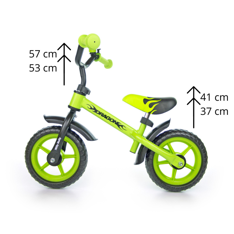 Milly Mally pastaigu velosipēds Dragon Green