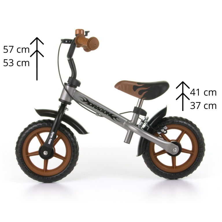 Milly Mally pastaigu velosipēds Dragon ar bremzi Classic