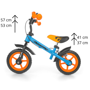 Milly Mally pastaigu velosipēds Dragon ar bremzi oranži zils