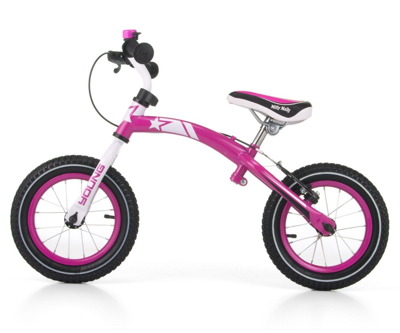 Milly Mally pastaigu velosipēds Young Pink Milly Mally pastaigu velosipēds Young Pink