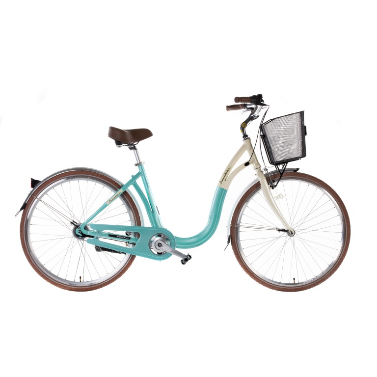 Pilsētas velosipēds Liveebike 28" zaļš/smilškrāsas (M)