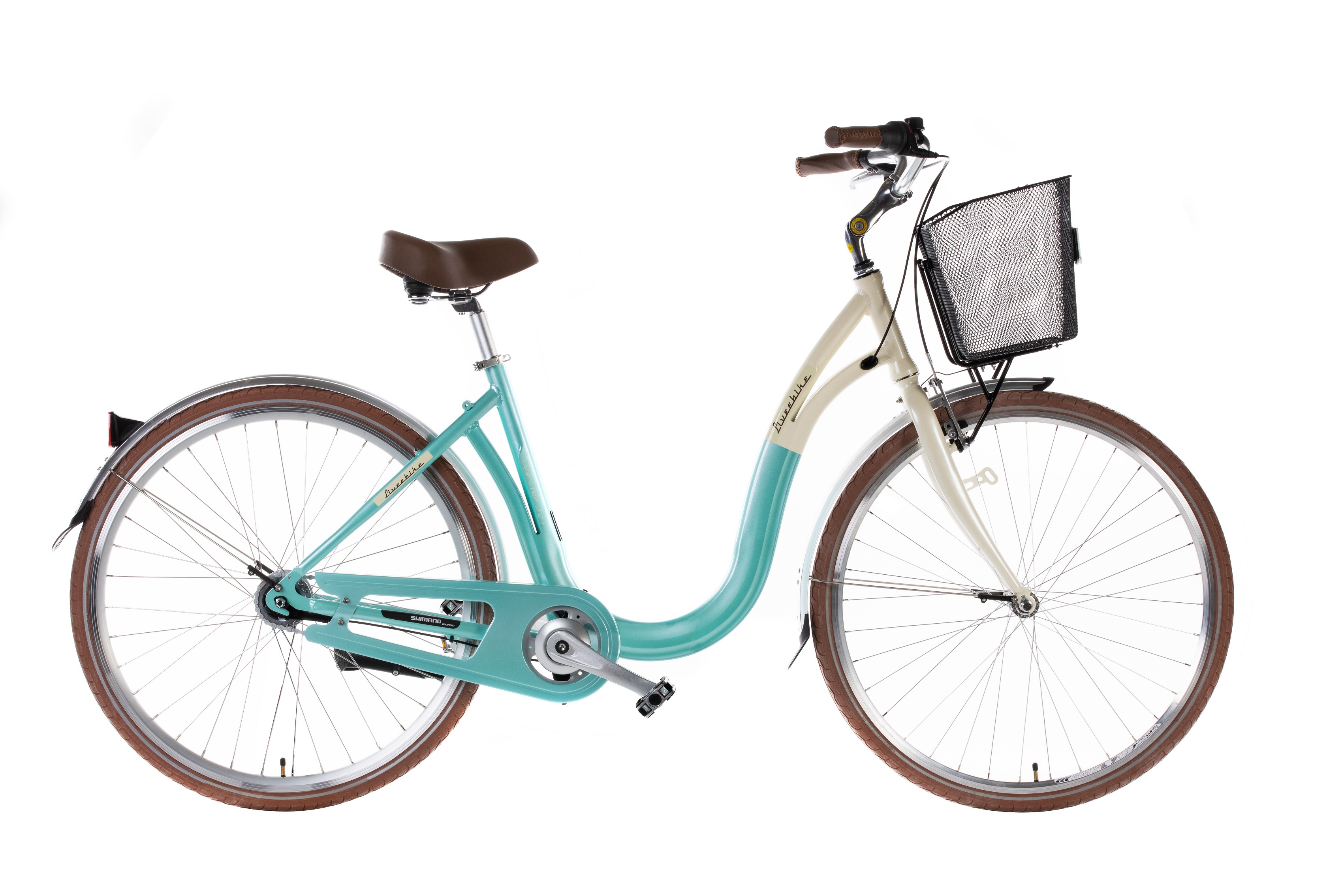 Pilsētas velosipēds Liveebike 28" zaļš/smilškrāsas (M) Pilsētas velosipēds Liveebike 28" zaļš/smilškrāsas (M)