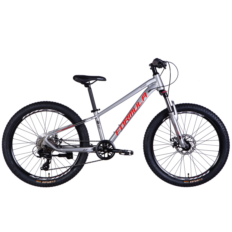 Velosipēds AL 24" Formula THOR DD CS rāmis - 12" sudrabaini sarkans 2025