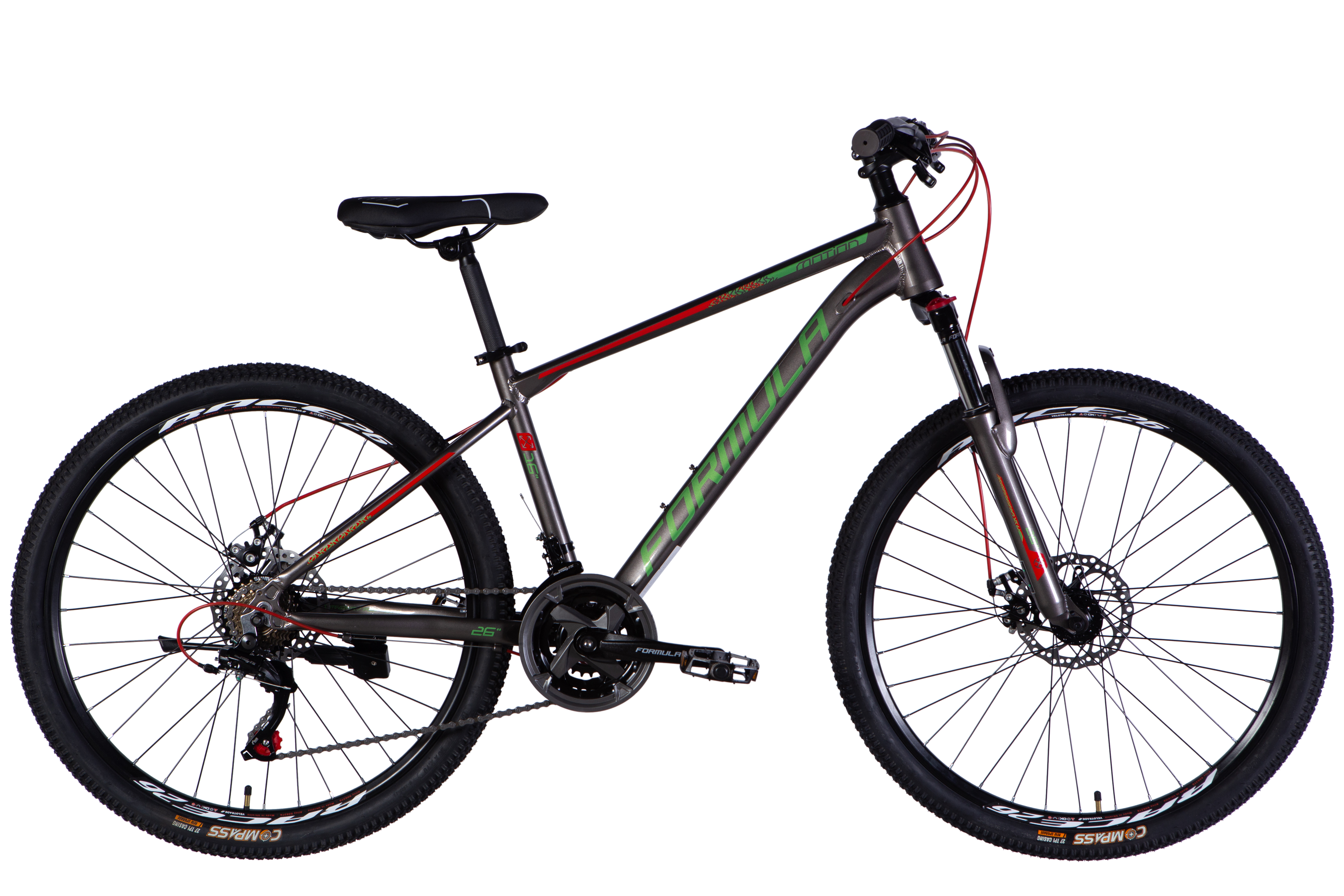 Kalnu velosipēds AL 26" Formula MOTION DD FR rāmis 16" pelēks-sarkans Kalnu velosipēds AL 26" Formula MOTION DD FR rāmis 16" pelēks-sarkans