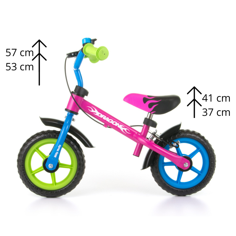 Milly Mally pastaigu velosipēds Dragon ar bremzi