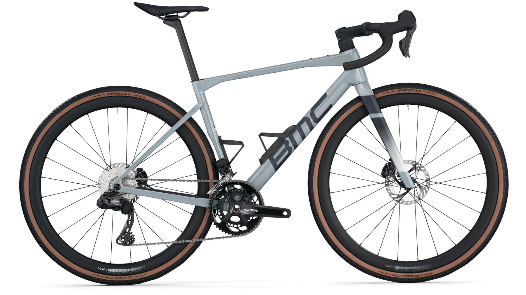 Gravel velosipēds BMC Kaius 01 THREE GRX Di2 pelēks (2026.g.) (54 CM)