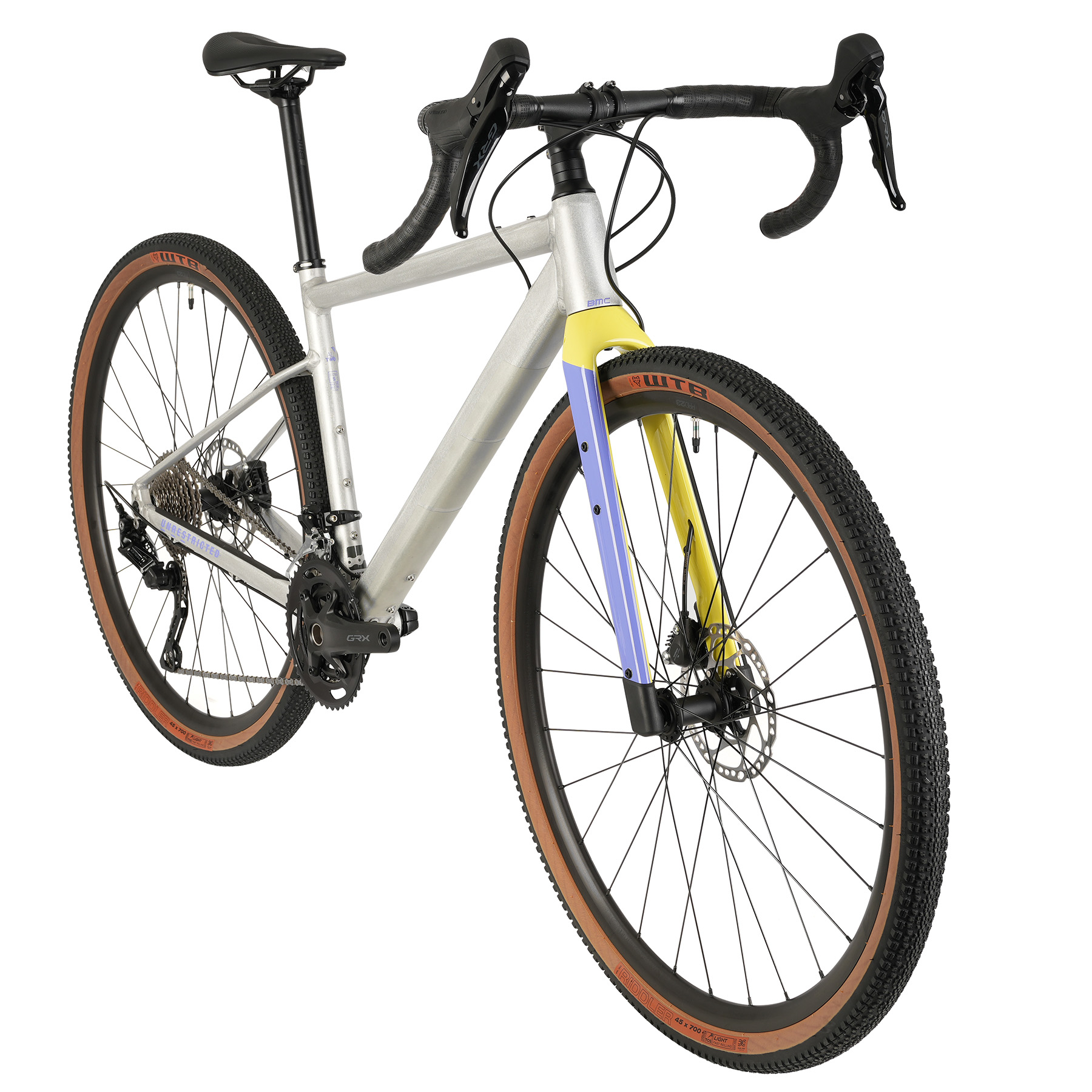 Gravel velosipēds BMC URS AL TWO GRX 2x10 ātr. Raw Alloy/Yellow/Purple (M)