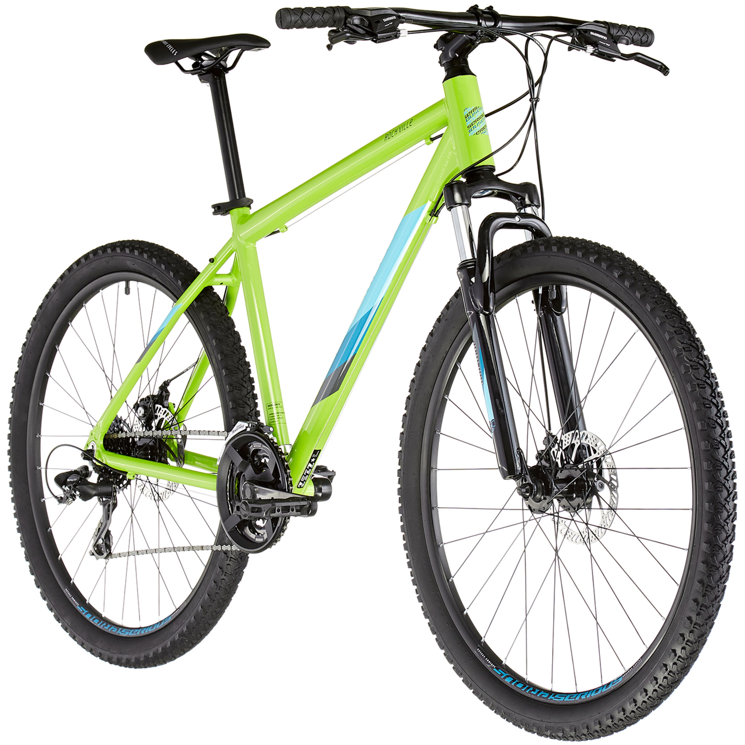 Kalnu velosipēds Serious Rockville Disc 27.5" zaļš/zils (X) (XL)